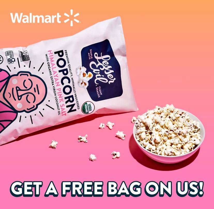 BOGO FREE Lesser Evil Popcorn at Walmart 