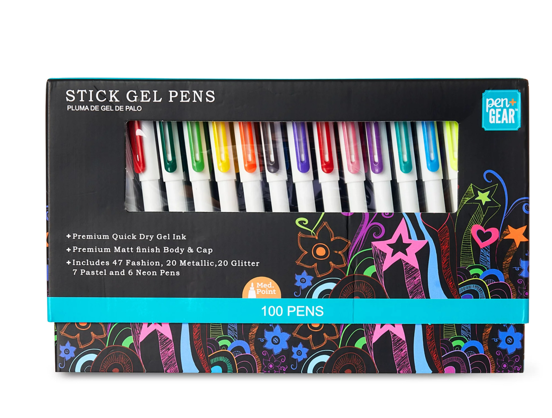 Walmart Get this 100 Pack of Gel Stick Pens for $12 (reg $22.22).